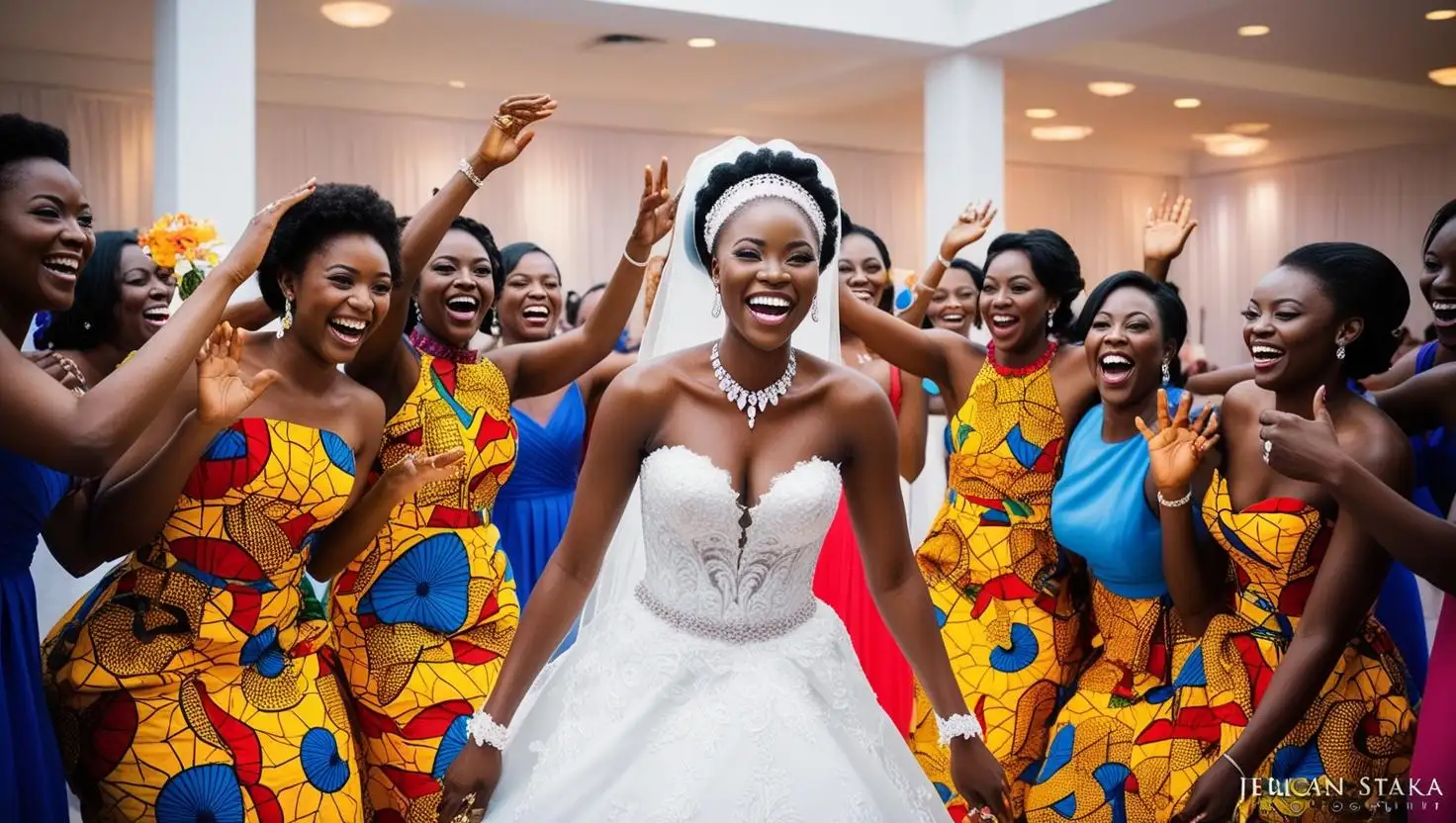 Casal feliz no dia do casamento